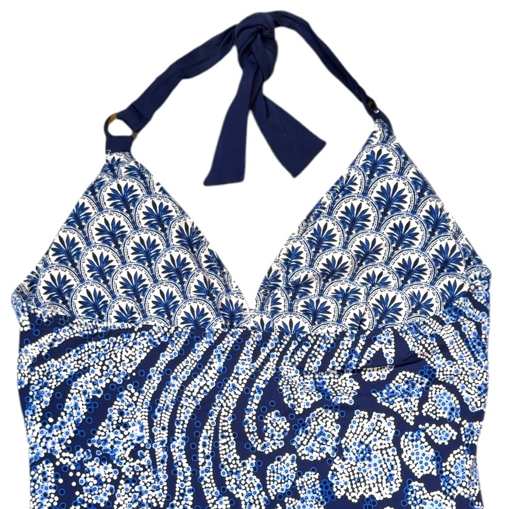 Tommy Bahama Playa Brava Reversible Ring Front Halter Tankini - Picture 14 of 16
